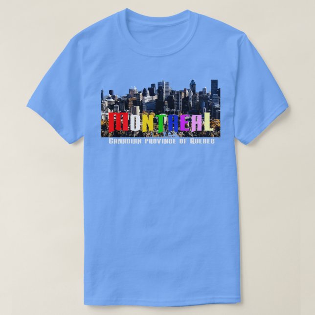 T-shirt Montréal province de Québec Canada (Design devant)