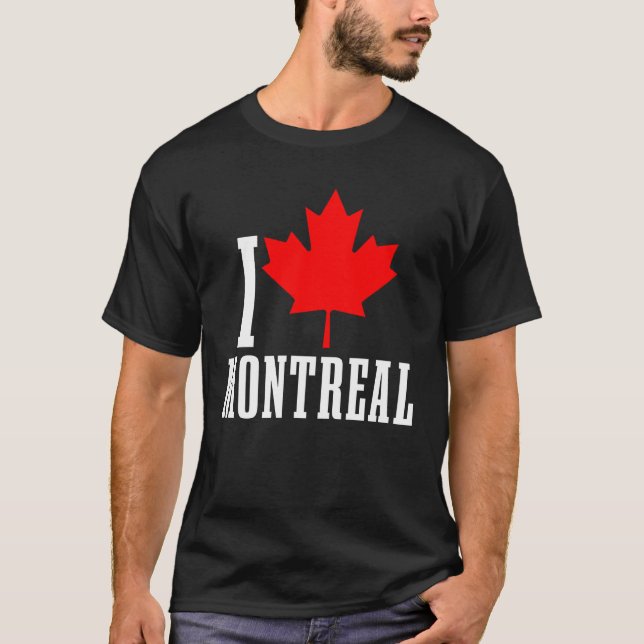 T-shirt Montréal Québec Canada Feuille d'érable Drapeau ca (Devant)