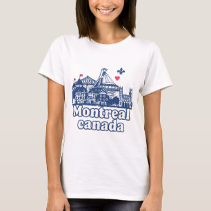 T-shirt Montréal Québec Canada Mignon Minimaliste Horizon