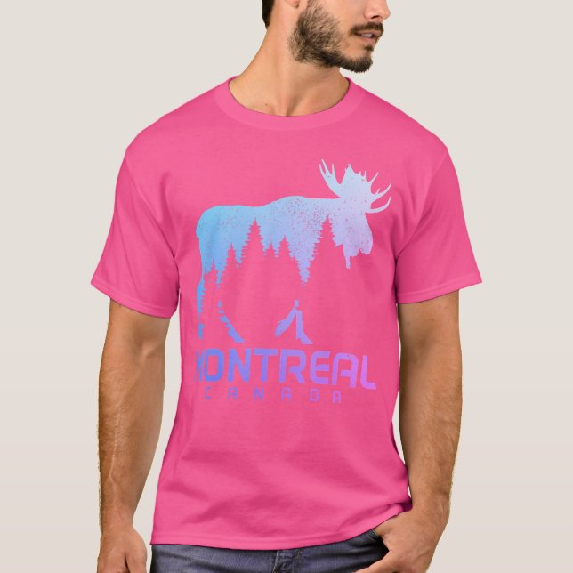 T-shirt Montreal Quebec Canada Moose Souvenir (Devant)