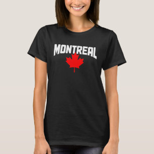 T-shirt Montréal Québec Feuille d'érable Canada Drapeau ca