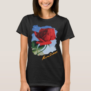 T-shirt Montreux Suisse Rose Rouge Bleue Voyage