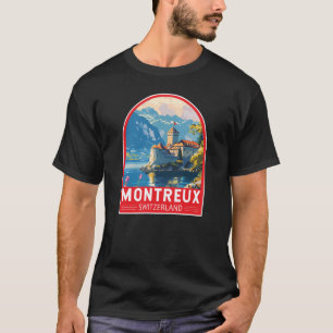 T-shirt Montreux Suisse Travel Art Vintage
