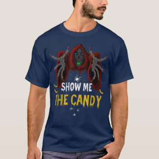 T-shirt montrez-moi le bonbon effrayant vêtement sorcière 