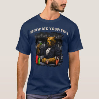 T-shirt Montrez-moi vos hanches Humour de barman drôle Ser