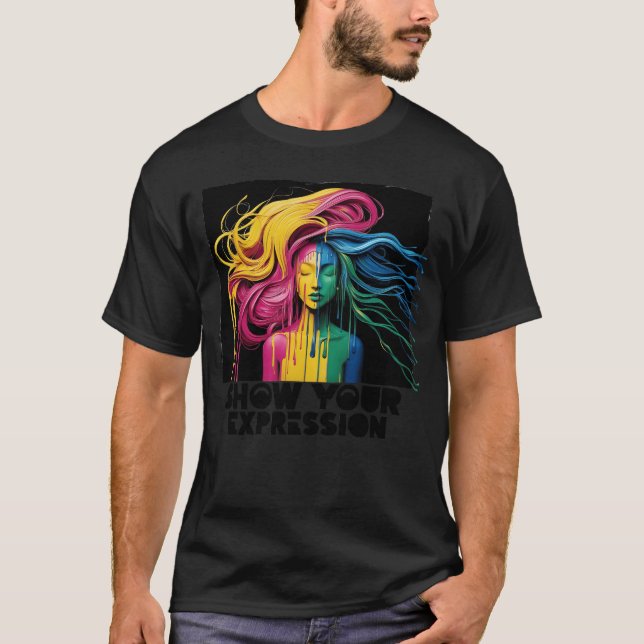 T-shirt Montrez votre expression drôle (Devant)