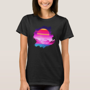 T-shirt Monts de grille Coucher de soleil sur Canyon Synth
