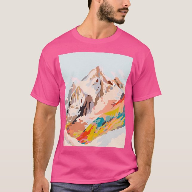 T-shirt Monts en verre Graphisme (Devant)