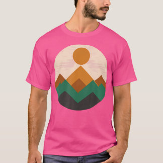 T-shirt Monts Géométriques Conception Pour La Nature Et Le
