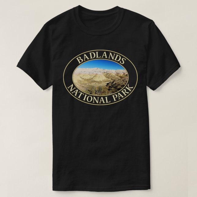T-shirt Monts jaunes dans le parc national Badlands de Sou (Design devant)