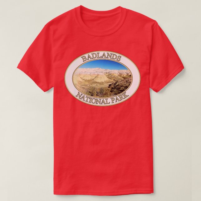 T-shirt Monts jaunes dans le parc national Badlands de Sou (Design devant)