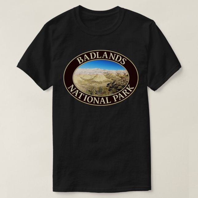 T-shirt Monts jaunes dans le parc national Badlands de Sou (Design devant)