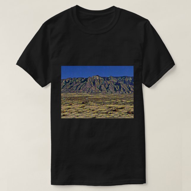 T-shirt Monts Mosaic avec ciel bleu (Design devant)