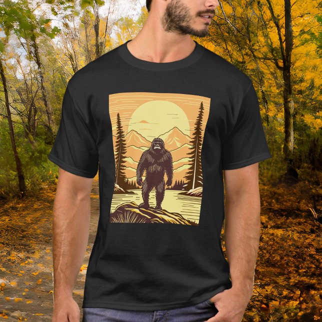 T-shirt Monts Retro Bigfoot Vintage Sasquatch (Créateur téléchargé)