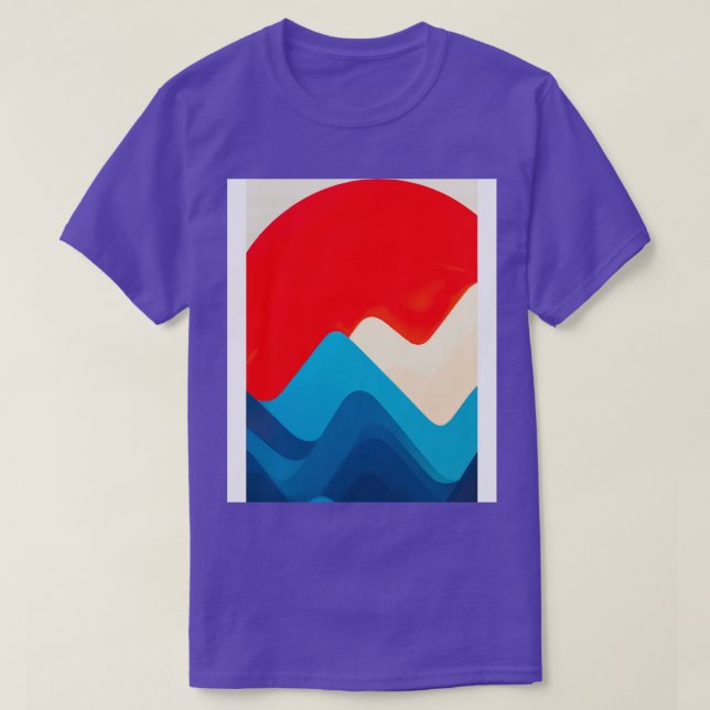 T-shirt Monts Retro et Soleil (Design devant)