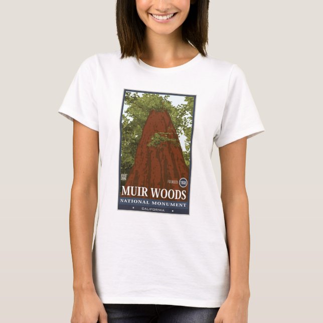 T-shirt Monument national 3 en bois de Muir (Devant)