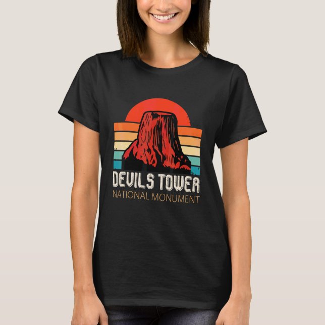 T-shirt Monument national de Devils Tower Wyoming Souvenir (Devant)