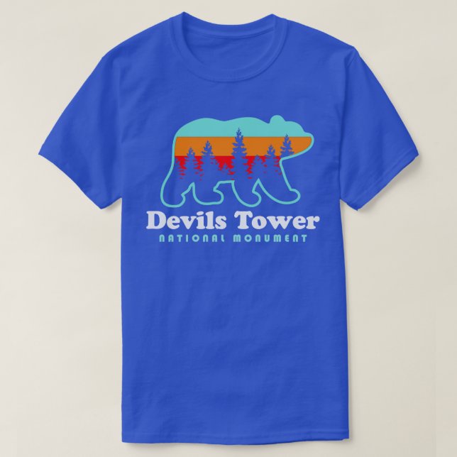 T-shirt Monument national de la tour Devils Wyoming Black  (Design devant)