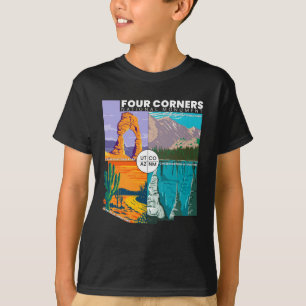 T-shirt Monument national des quatre coins avec parcs nati