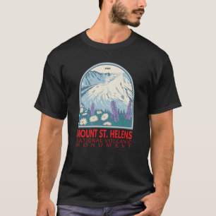 T-shirt Monument national du volcan Sainte-Hélène Rétro