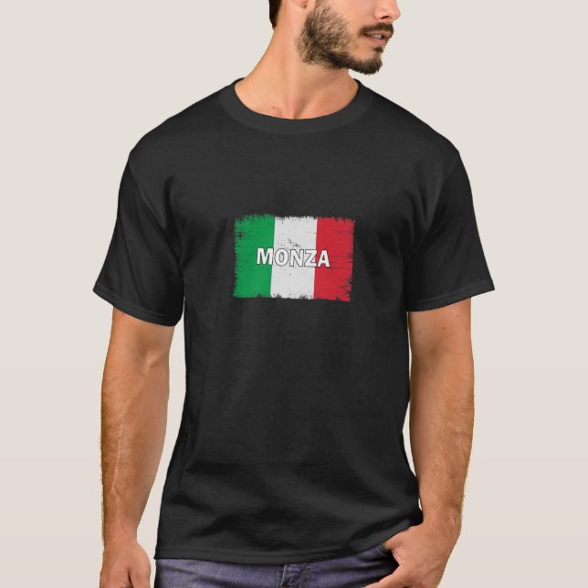 T-shirt Monza - Italie - Ville Drapeau Italien (Devant)