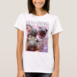 T-SHIRT MOO-DENG LE CÉLÈBRE BÉBÉ PIGMY HIPPO MOODENG