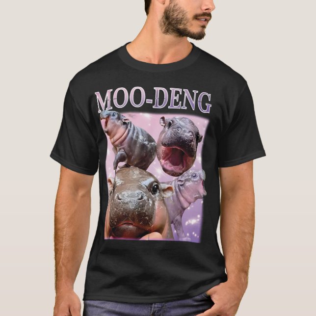 T-SHIRT MOO-DENG LE CÉLÈBRE BÉBÉ PIGMY HIPPO MOODENG (Devant)