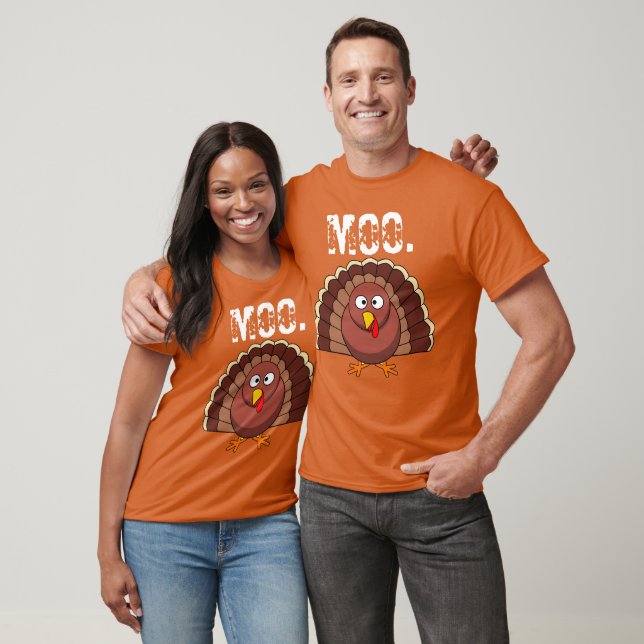 T-shirt Moo dinde drôle Thanksgiving (Unisexe)