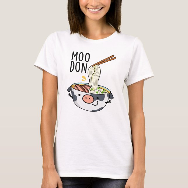 T-shirt Moo-don Funny Udon Pun  (Devant)
