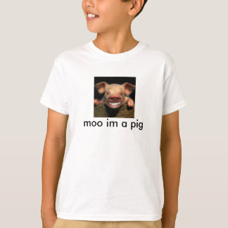 T-shirt MOO im un porc