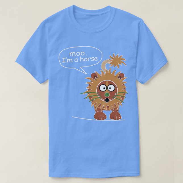 T-shirt Moo Je suis un cheval (Design devant)