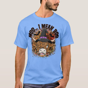 T-shirt Moo Je Vais Dire Boo Vache Sorcière Casquette Pays