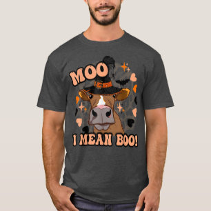 T-shirt Moo Je veux dire bol mignon vache d'Halloween oues