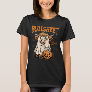 T-shirt Moo... Je Veux Dire Boo Bullsheet Highland Cow Gho