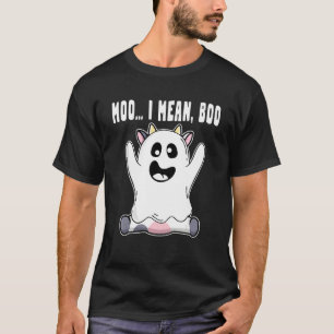 T-shirt Moo je veux dire Boo Vache Fantôme