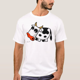 T-shirt MOO la vache noire et blanche