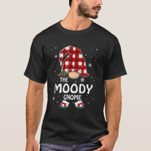 T-shirt Moody Gnome Buffalo Plaid Matching Family Christma