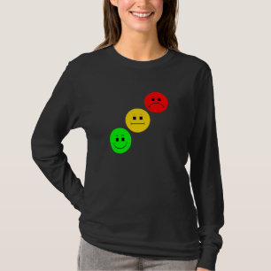 T-shirt Moody Stoplight Diagonal Stop Light Visage Trafic