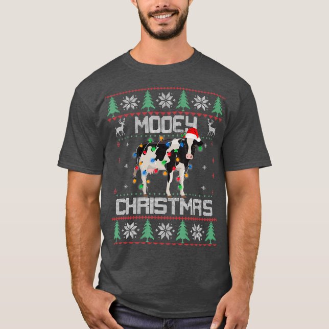T-shirt Mooey Noël Heifers Vache Vilain cadeau de Noël (Devant)