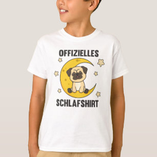 T-shirt Moon Animal Carlin Officiel Sommeil Chiens Chemise