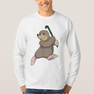 T-shirt Moon au hockey avec chauve-souris de hockey