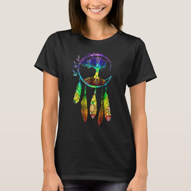 T-shirt Moon Dream Catcher Playstree of Life (Devant)