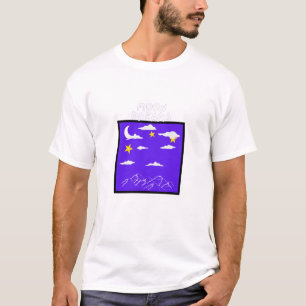 T-shirt Moon Dreams - Ciel nocturne avec montagnes et étoi