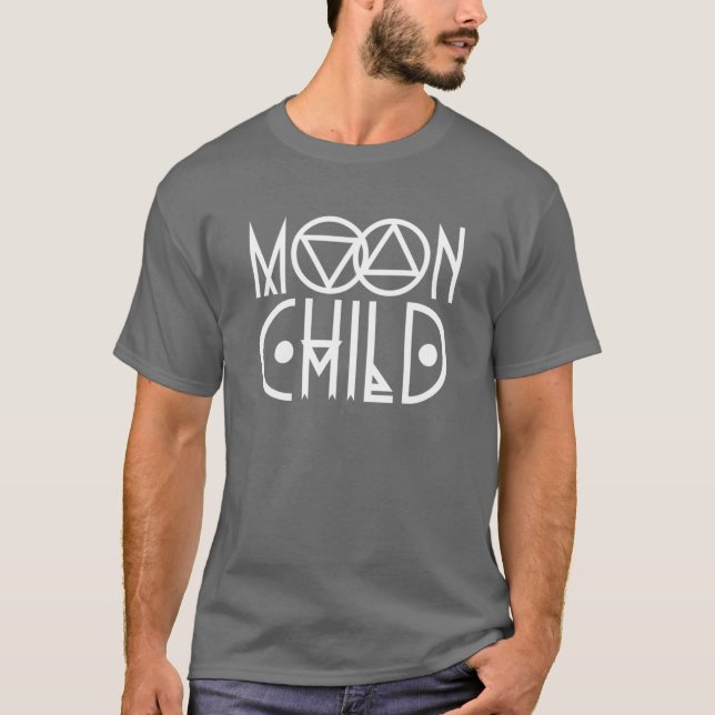 T-shirt Moon Enfant Artework Moon Phases Boho Peace Hippie (Devant)