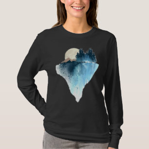 T-shirt Moon Graphic Nature Moon Design Forest Moon Graphi