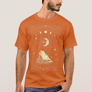 T-shirt Moon Howling Wolf Gothique sorcière artisanat Occu