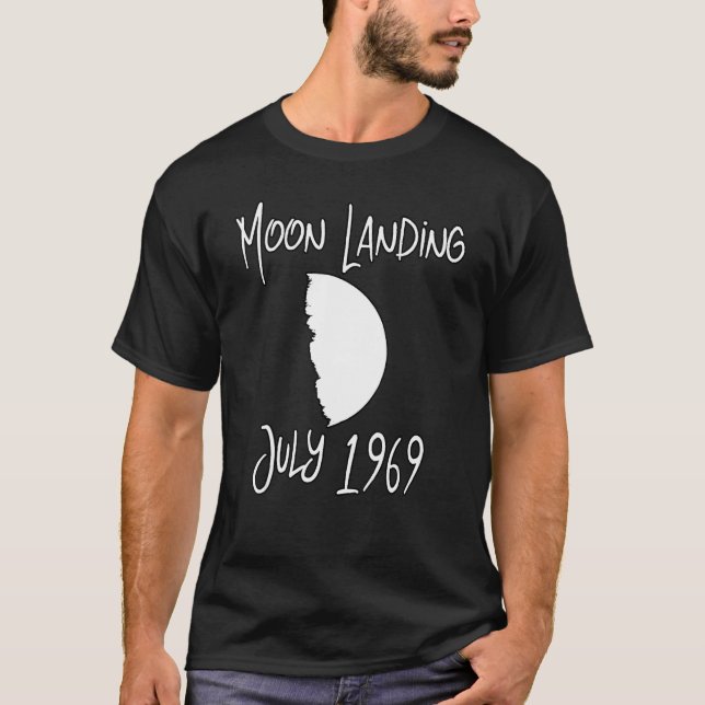T-shirt Moon Landing 1969 Galaxy Astronomer Space Physics (Devant)