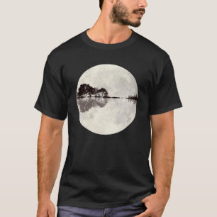 T-shirt Moon Light Guitare Nature Design