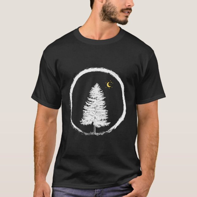 T-shirt Moon Nature E Tree (Devant)