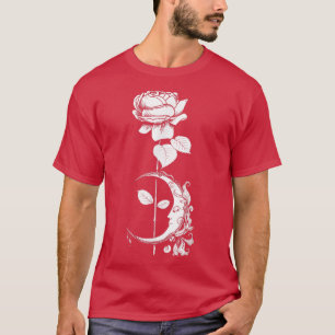 T-shirt Moon Rose gothique Sorcière artisanale Occulte Pag